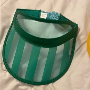Green Striped Kids Sun Visor